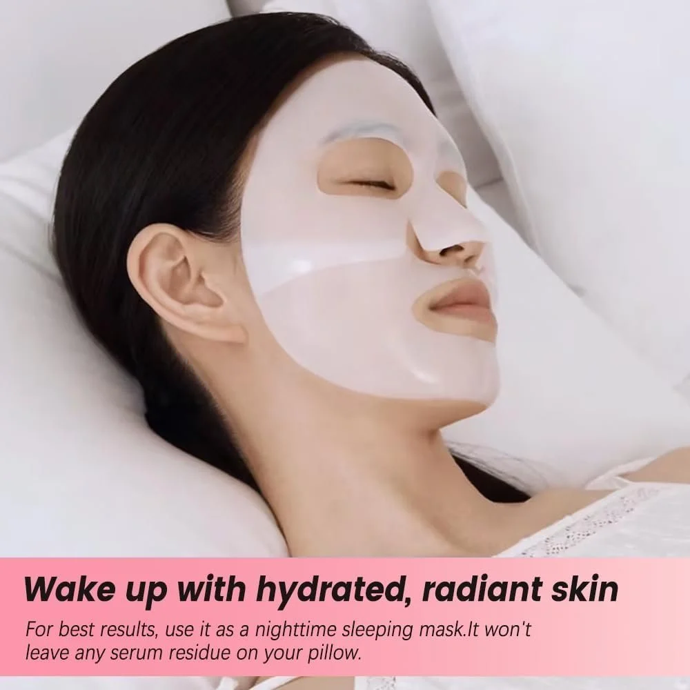 Маска для лица с органическим коллагеном Organic Collagen Real Deep Mask, ночная, пленка с коллагеном, увлажняющая маска для лифтинга против морщин, маска для лица, минимизирующая поры и повышающая эластичность, 5 шт., фото №2