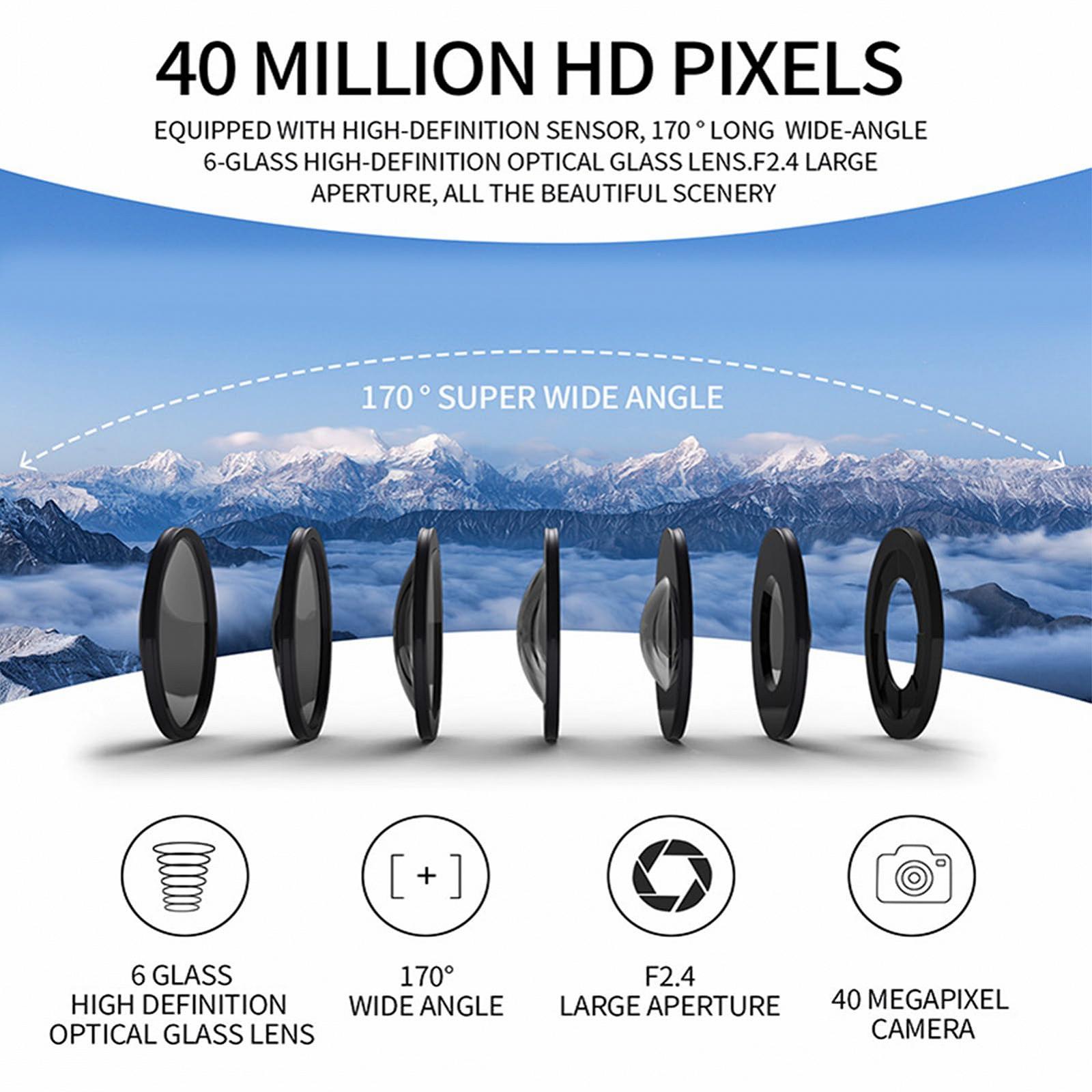 Екшн-камера VBESTLIFE 4K 60FPS 16MP 170° IP68 Антишокова для Влогів Водонепроникна, фото №5