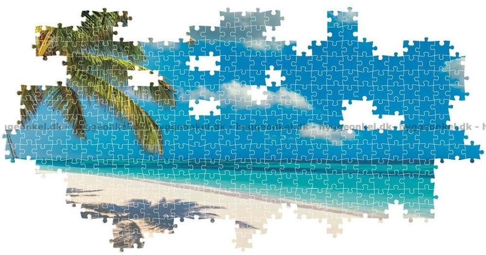 Пазл Clementoni Panoramic Tropical Beach with Palm Tree Swinging By The Ocean 1000 элементов 98 x 33 см, фото №3