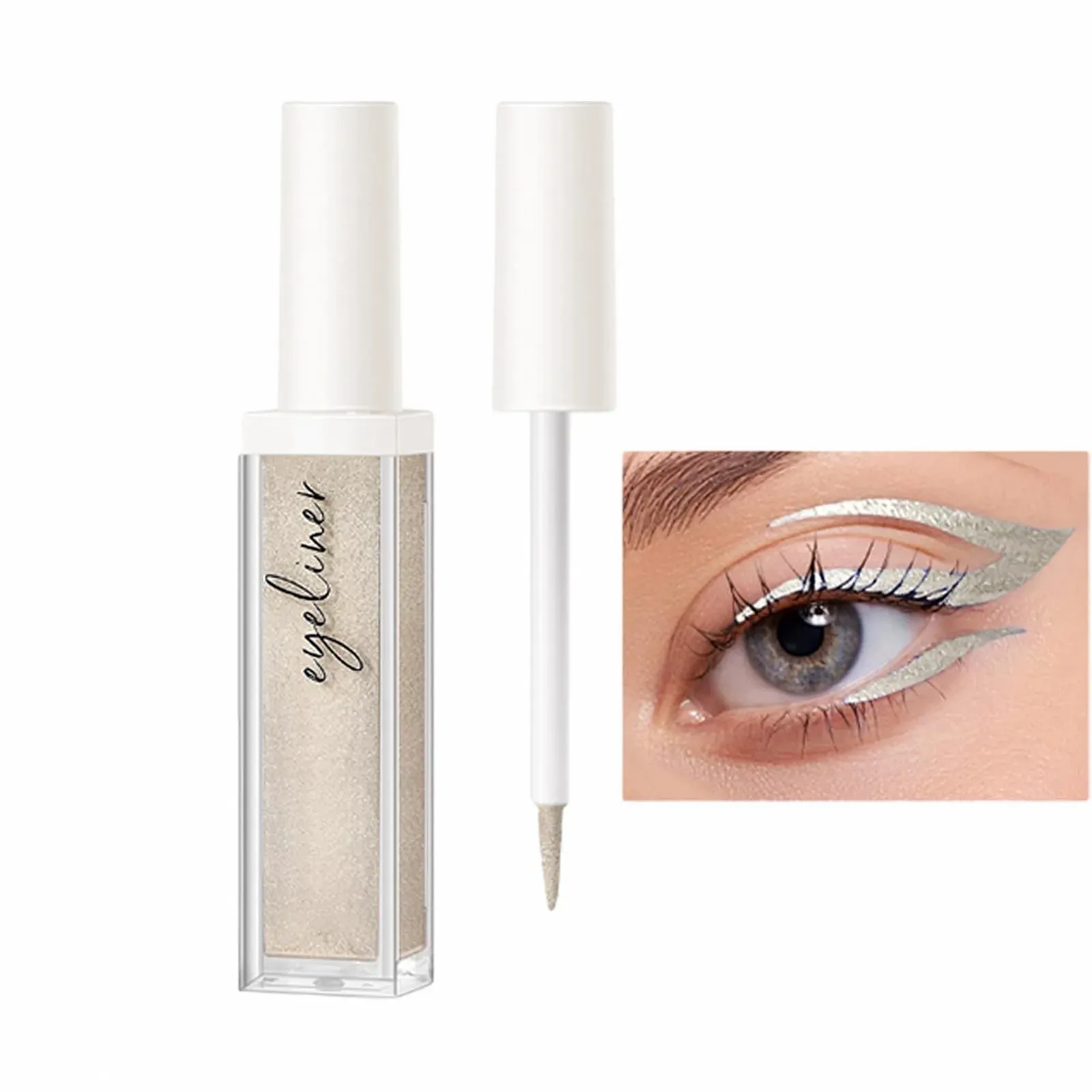 Підводка рідка, блискуча, з блискітками, водостійка, фото №7