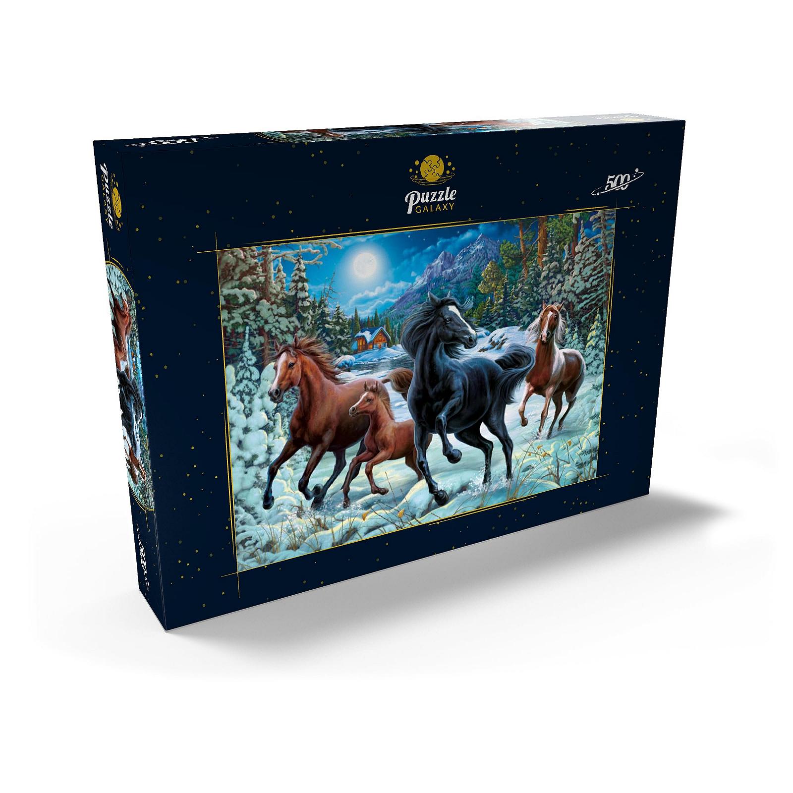 Пазл MyPuzzle Special Collection by Puzzle Galaxy Winter Magic of Horses (Зимова магія коней) 500 деталей 48 x 34 см, фото №2