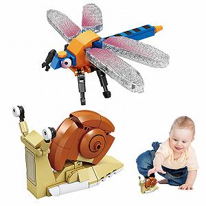 Игрушечный строительный набор MANBOC Snail + Dragonfly Animal - Фото 1