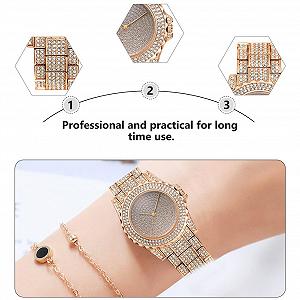 Женские часы OATIPHO с браслетом, розовое золото synthetic.ua - Фото 1