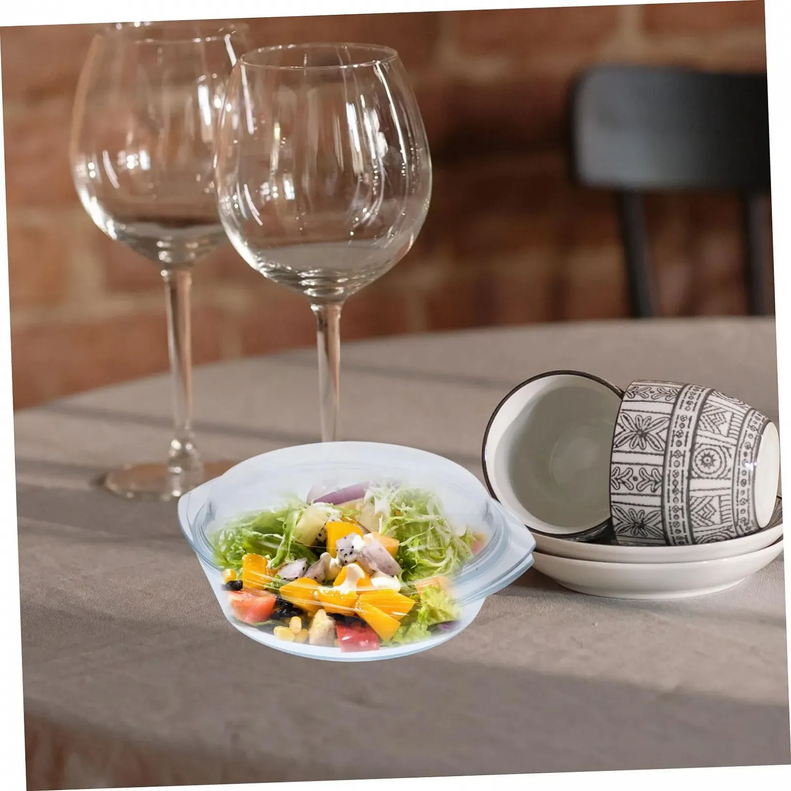 Форма для запікання GALPADA кругла скляна з кришкою та ручками, фото №7