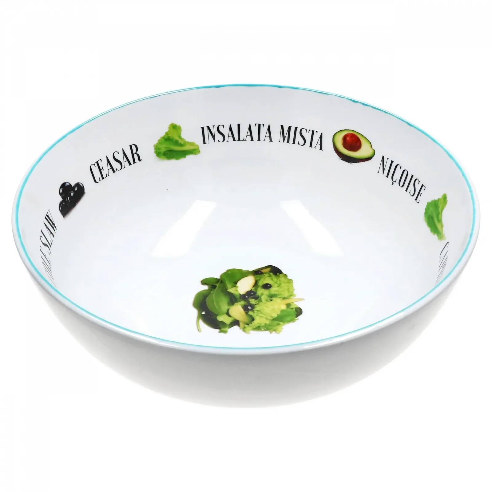 Миска Салатная MamboCat 26.5 см, 2.5 литра, Декоративная большая фарфоровая миска, фото №2