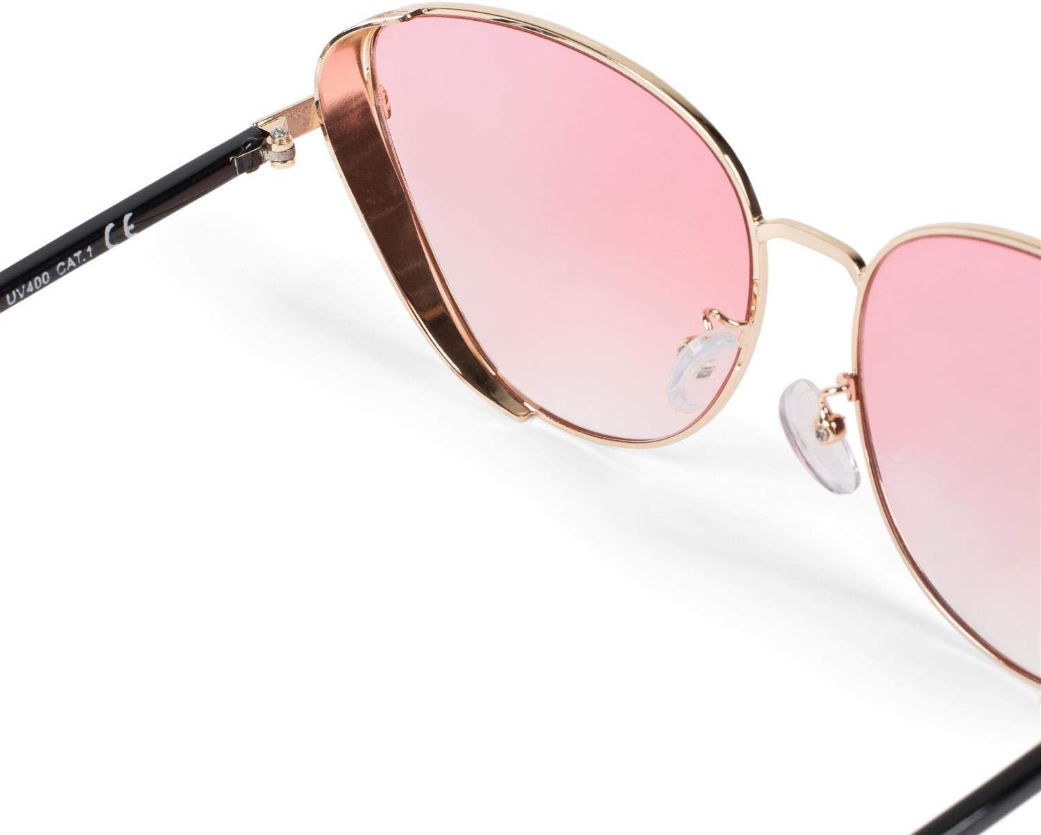 Сонцезахисні окуляри Cateye styleBREAKER з блискітками, металевою оправою та полікарбонатними лінзами, котяче око, ретро вигляд 09020104, фото №5