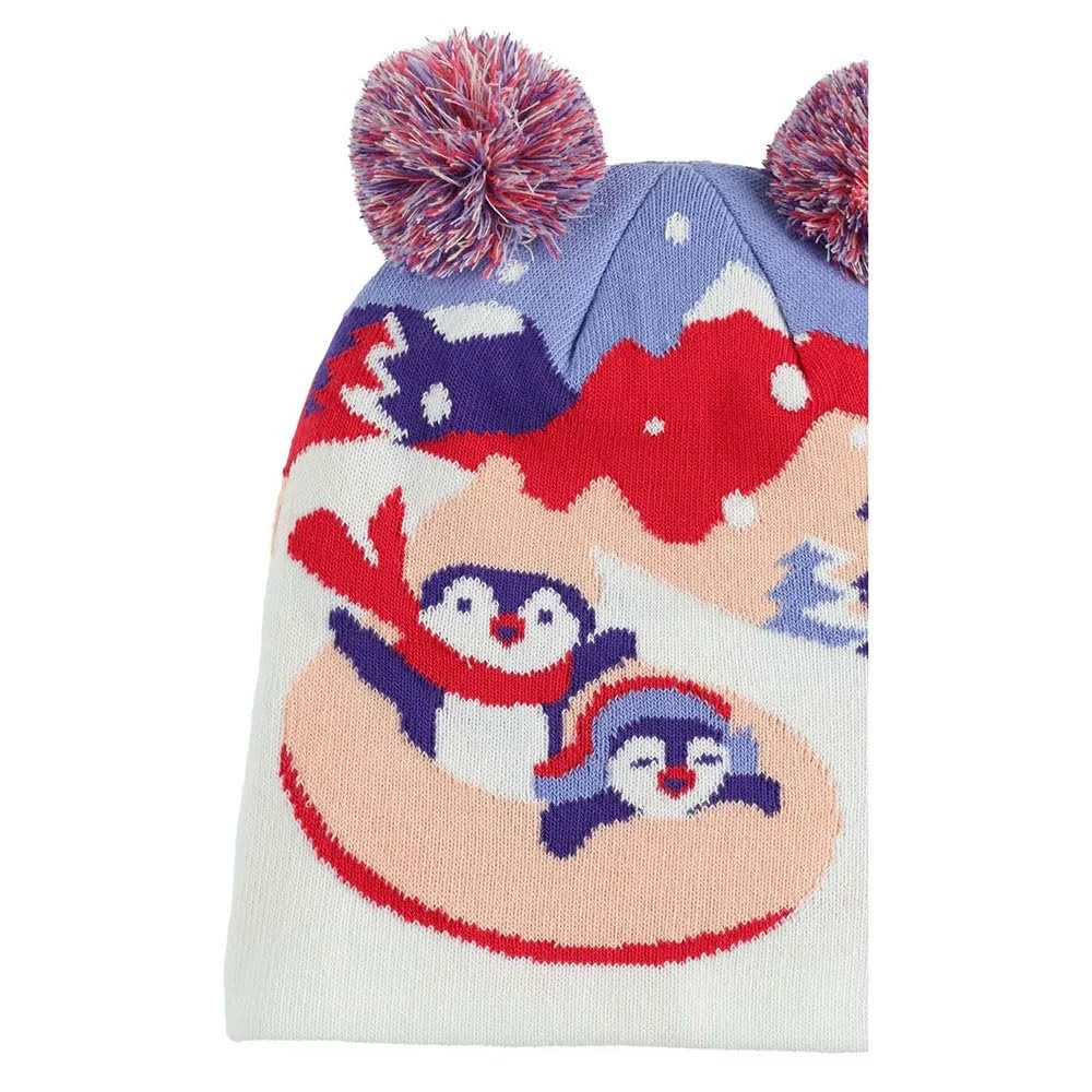 Шапка-бини Spyder Penguin Double Pom для девочек, фото №3