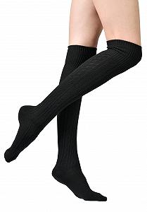 В'язані шкарпетки вище коліна Vincent Creation Cable Knit з манжетами, один розмір, 1 пара - Фото 1