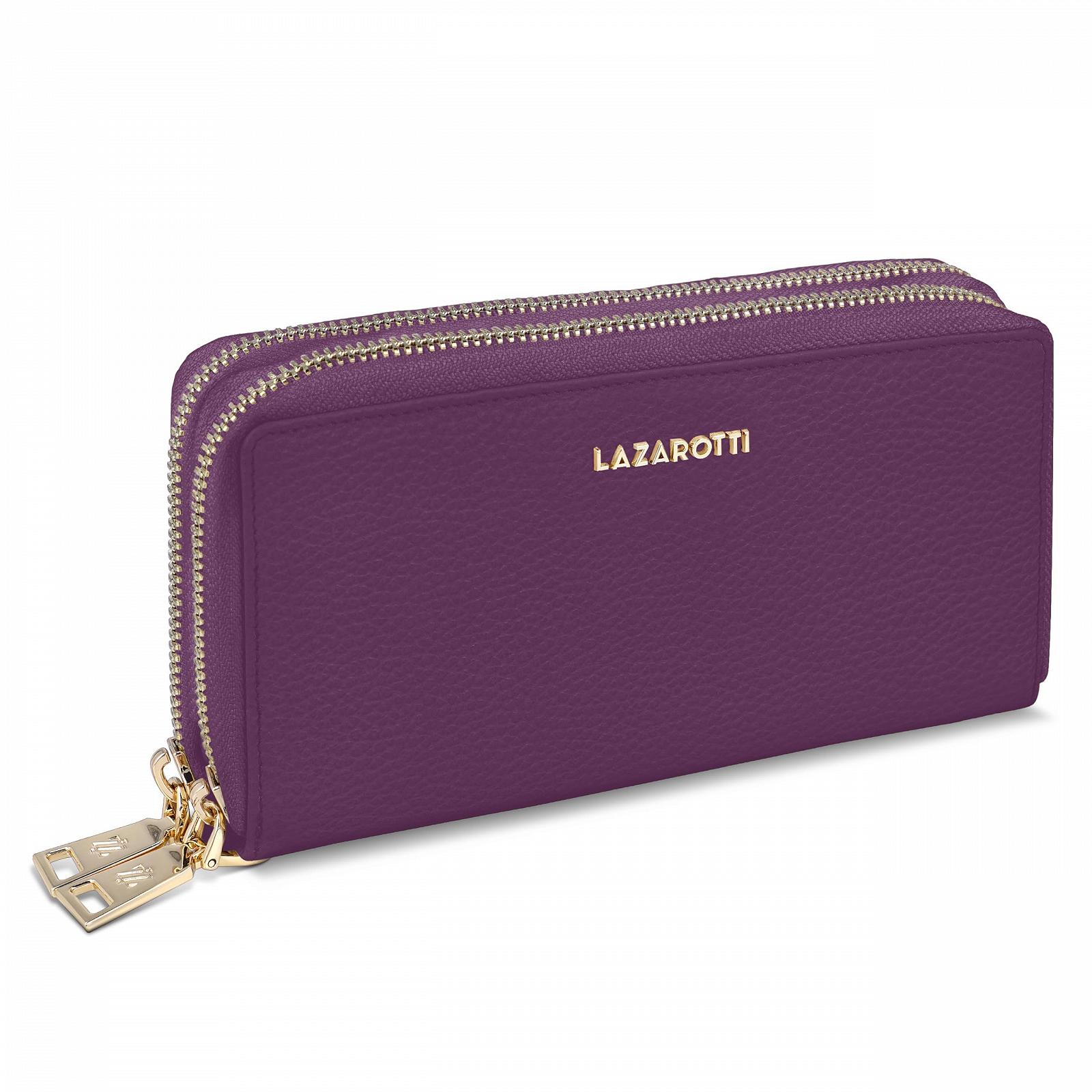 Кошелек Lazarotti Bologna XL Кожаный Женский 20 x 4 x 11 cm Фиолетовый, фото №1