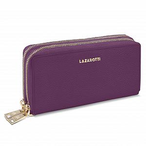 Кошелек Lazarotti Bologna XL Кожаный Женский 20 x 4 x 11 cm Фиолетовый - Фото 1