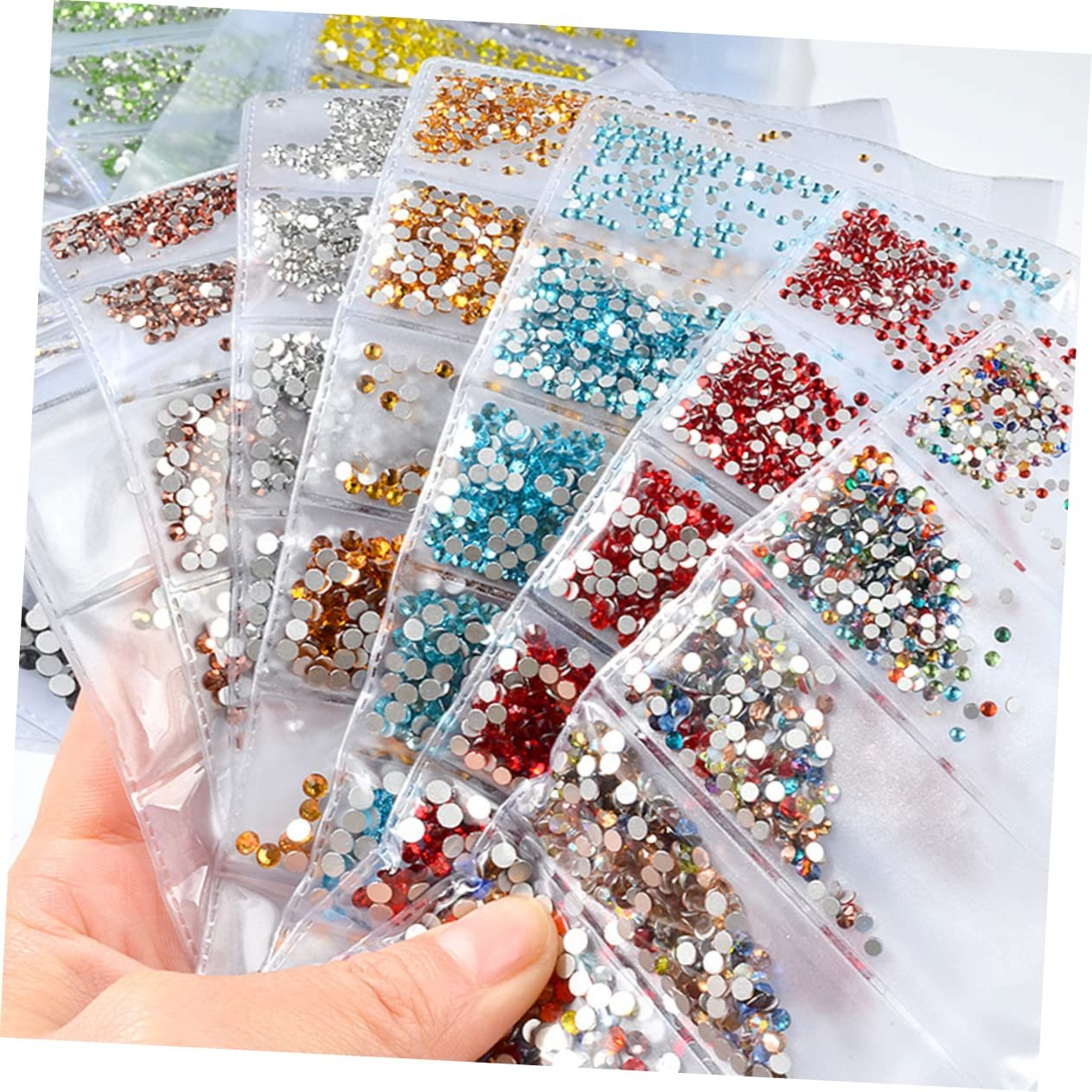 Стрази для нігтів minkissy Кристали, прикраси, макіяж, матеріали, змішані кольори, фото №4