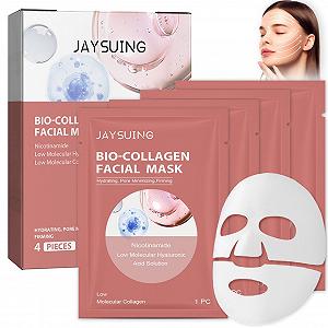 Маска для лица Organic Collagen, 4 шт, Organic Collagen Real Deep Mask, ночная маска Korean Collagen, маска для лица против морщин и старения, для увлажнения, очищения и осветления - Фото 1