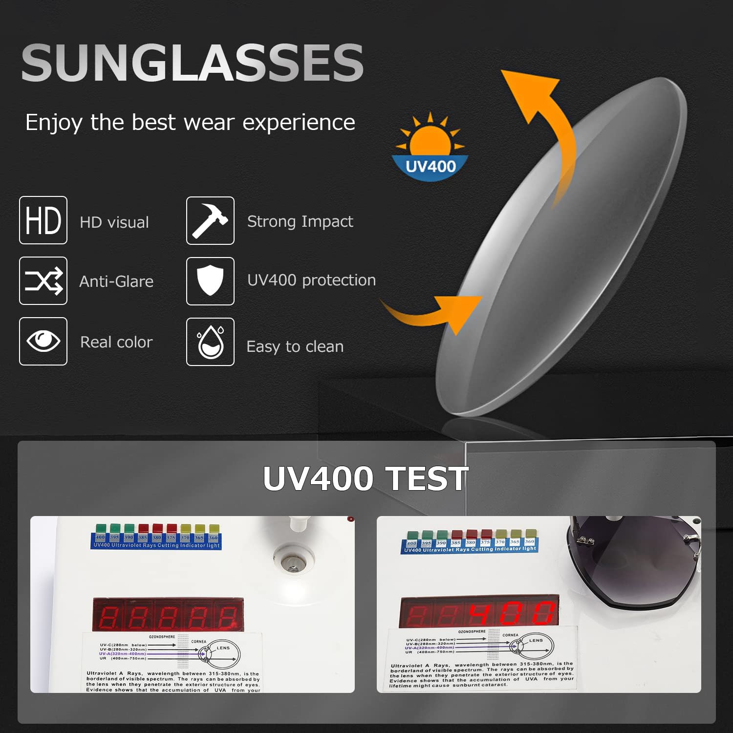 Солнцезащитные очки Без оправы Kimorn AE0534, фото №6