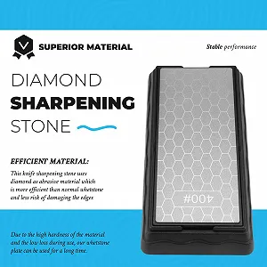 Точильний камінь алмазний двосторонній соти з протиковзкою основою 400/1000 грит synthetic.ua - Фото 1