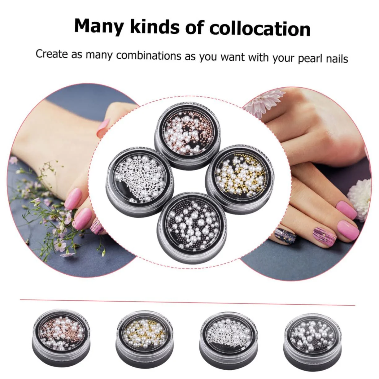 Наклейки для ногтей FRCOLOR, жемчуг, микрошарики, бисер, бусины, декор для маникюра, 3D, фото №2 Наклейки для ногтей FRCOLOR, жемчуг, микрошарики, бисер, бусины, декор для маникюра, 3D, фото №2