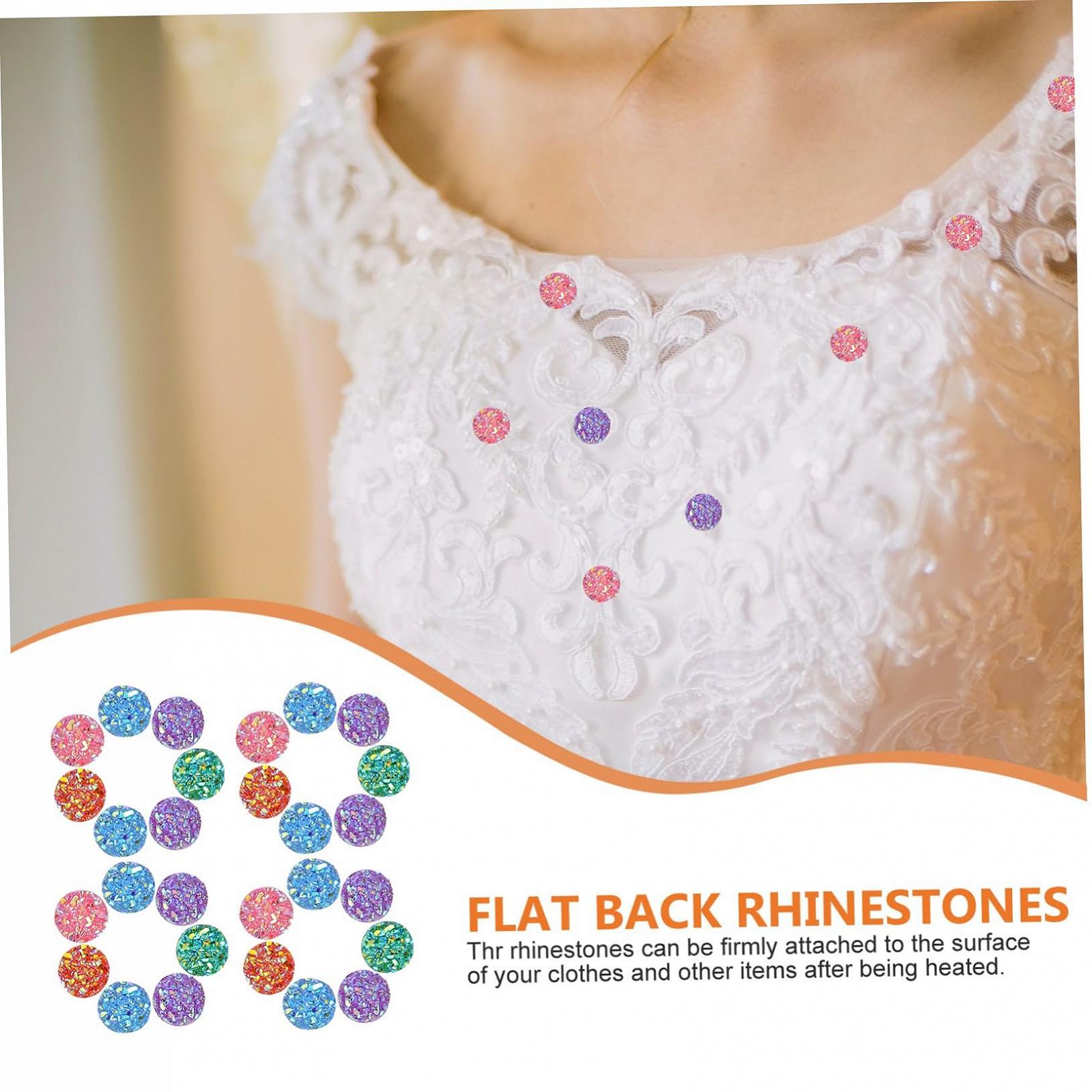 Стразы Круглые 100 шт. для одежды, плоские, декоративные для рукоделия, сумок, обуви и разнообразного использования, фото №8