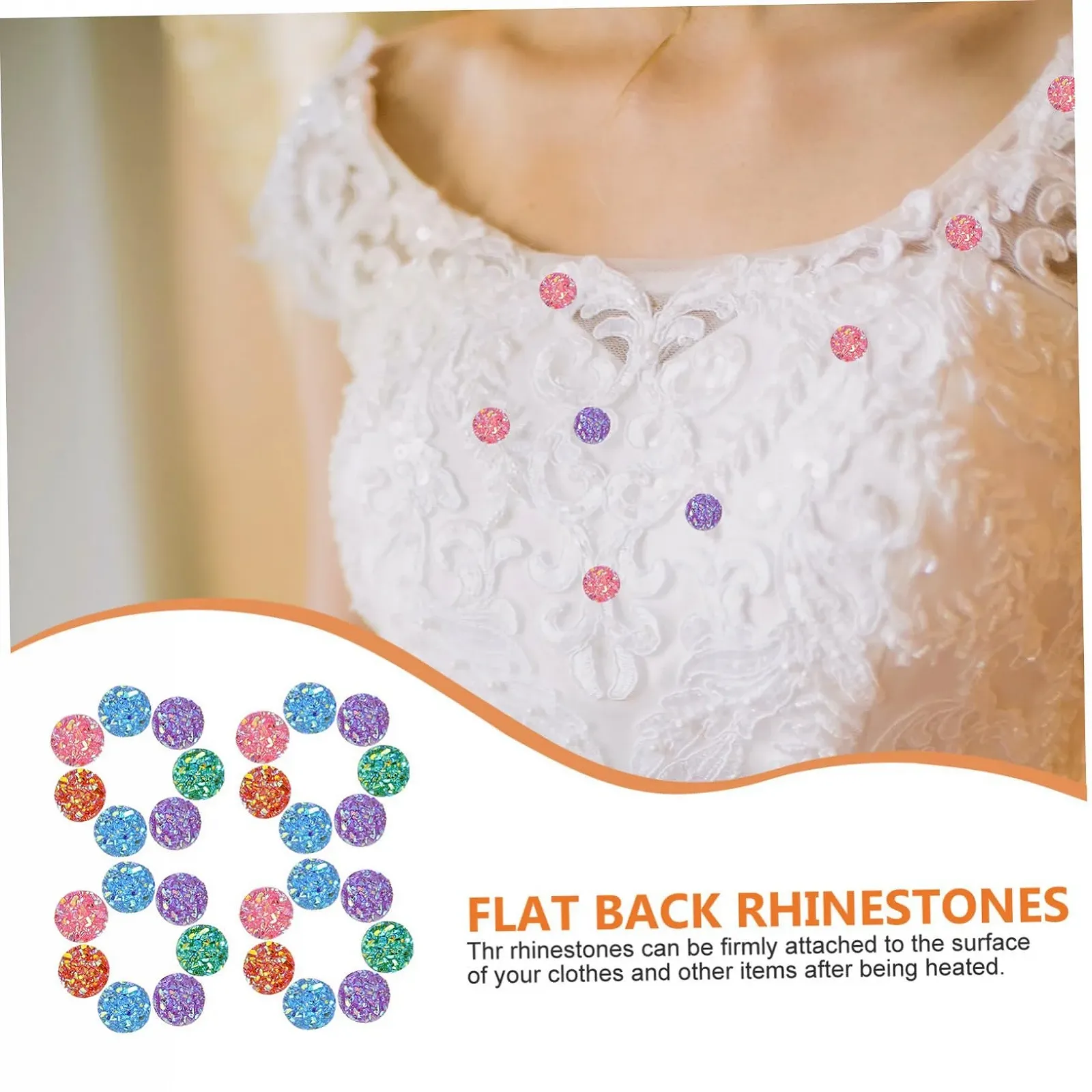 Стразы Круглые 100 шт. для одежды, плоские, декоративные для рукоделия, сумок, обуви и разнообразного использования, фото №8