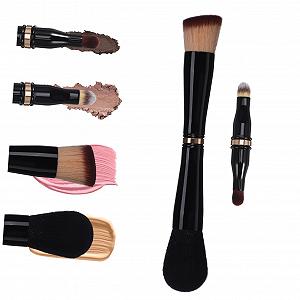 Набір кистей для макіяжу Reise-Make-up-Pinsel 4 в 1, дорожній розмір, Kunstfaser - Фото 1