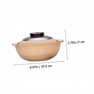 Кастрюля керамическая глиняный горшок многофункциональный японский стиль 1 шт. synthetic.ua - Фото 1