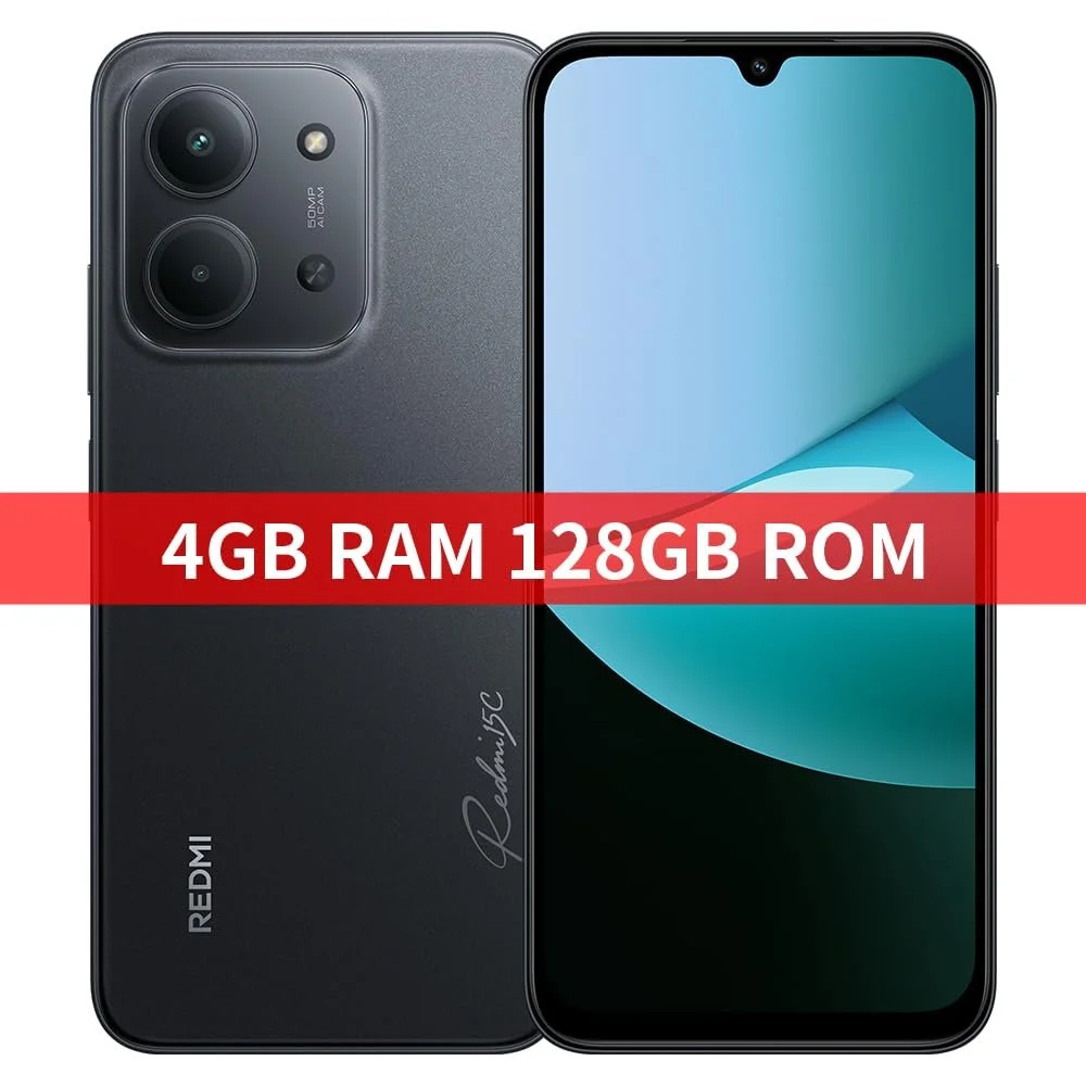 Смартфон XIAOMI Redmi 15C 4G NFC 4+128 GB 6000 мАч 6.9" 50 МП 33 Вт без зарядного устройства Black, фото №3 Смартфон XIAOMI Redmi 15C 4G NFC 4+128 GB 6000 мАч 6.9" 50 МП 33 Вт без зарядного устройства Black, фото №3