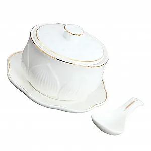 Форма для тушкування Керамічна з кришкою термостійка маленька - Фото 1