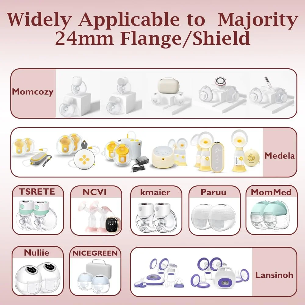 Вкладыши для фланца 22 мм Momcozy M9/M6/M5/S12 Pro/S9 Pro, 4 шт. в упаковке, фото №2 Вкладыши для фланца 22 мм Momcozy M9/M6/M5/S12 Pro/S9 Pro, 4 шт. в упаковке, фото №2