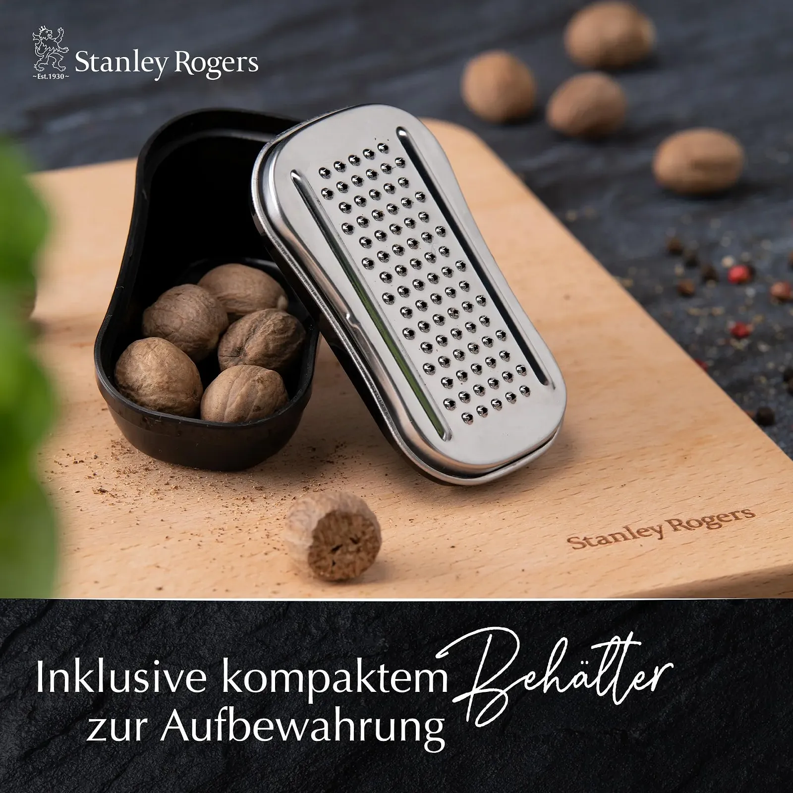 Терка Stanley Rogers для мускатного горіха, нержавіюча сталь, з кришкою та контейнером для зберігання, фото №6