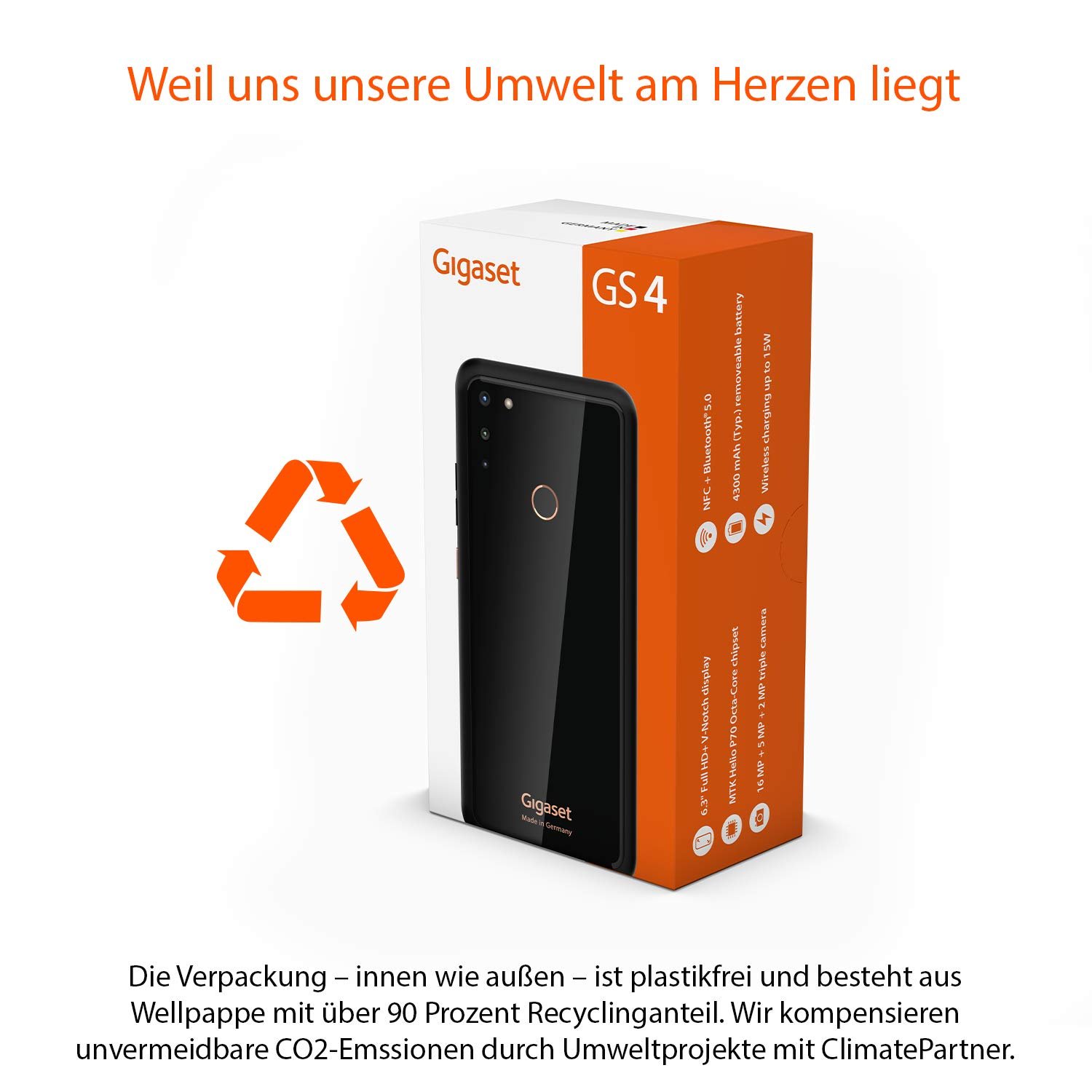 Смартфон Gigaset GS4 4 GB RAM + 64 GB, Android 10, Глибокий чорний, фото №6 Смартфон Gigaset GS4 4 GB RAM + 64 GB, Android 10, Глибокий чорний, фото №6