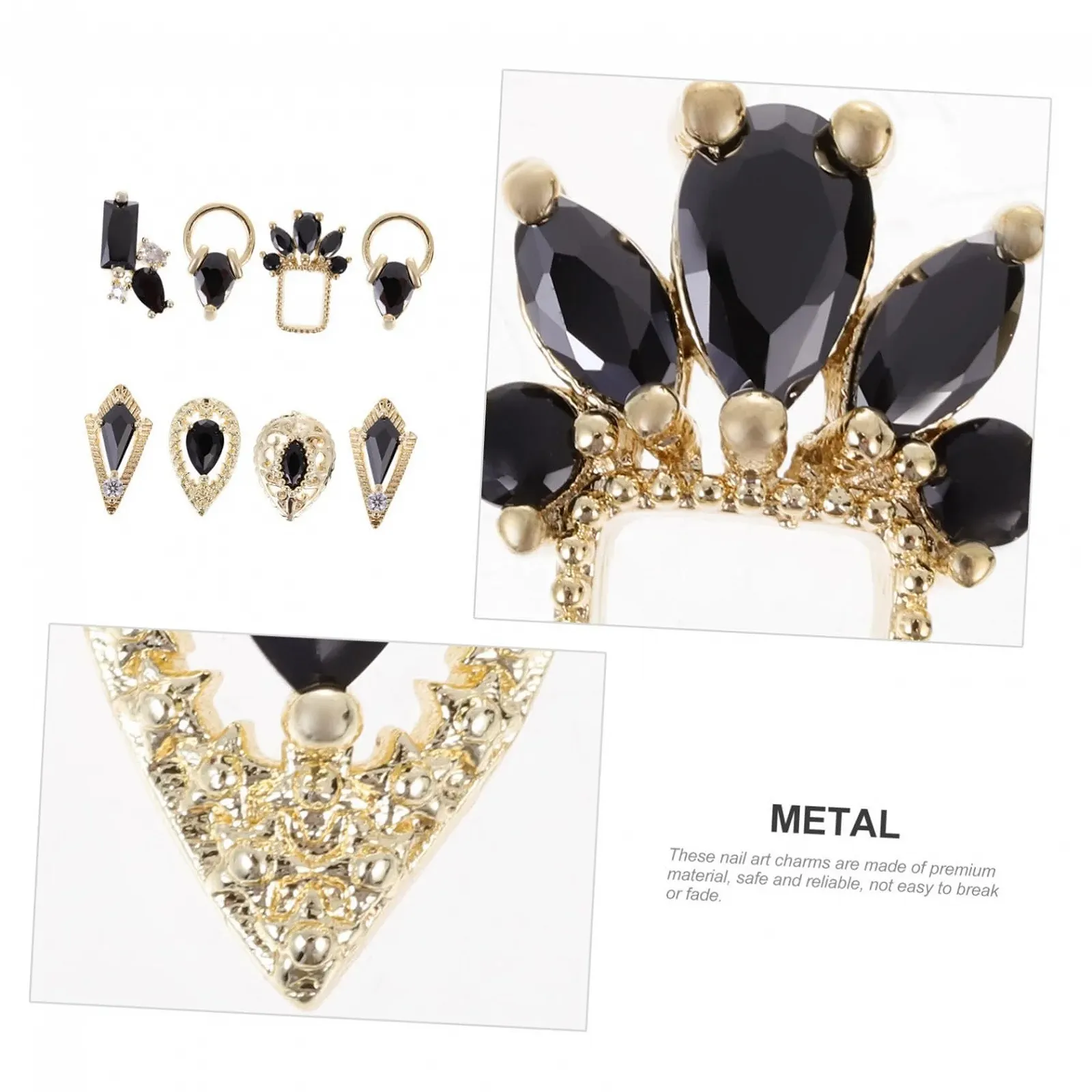 Прикраса для нігтів з чорного циркону, фото №5 Прикраса для нігтів з чорного циркону, фото №5