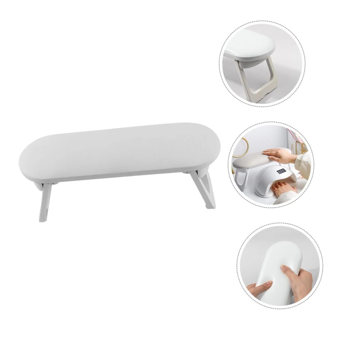 Підставка для рук для манікюру Ipetboom Ергономічна М'яка Подушка для рук Білий, фото №9