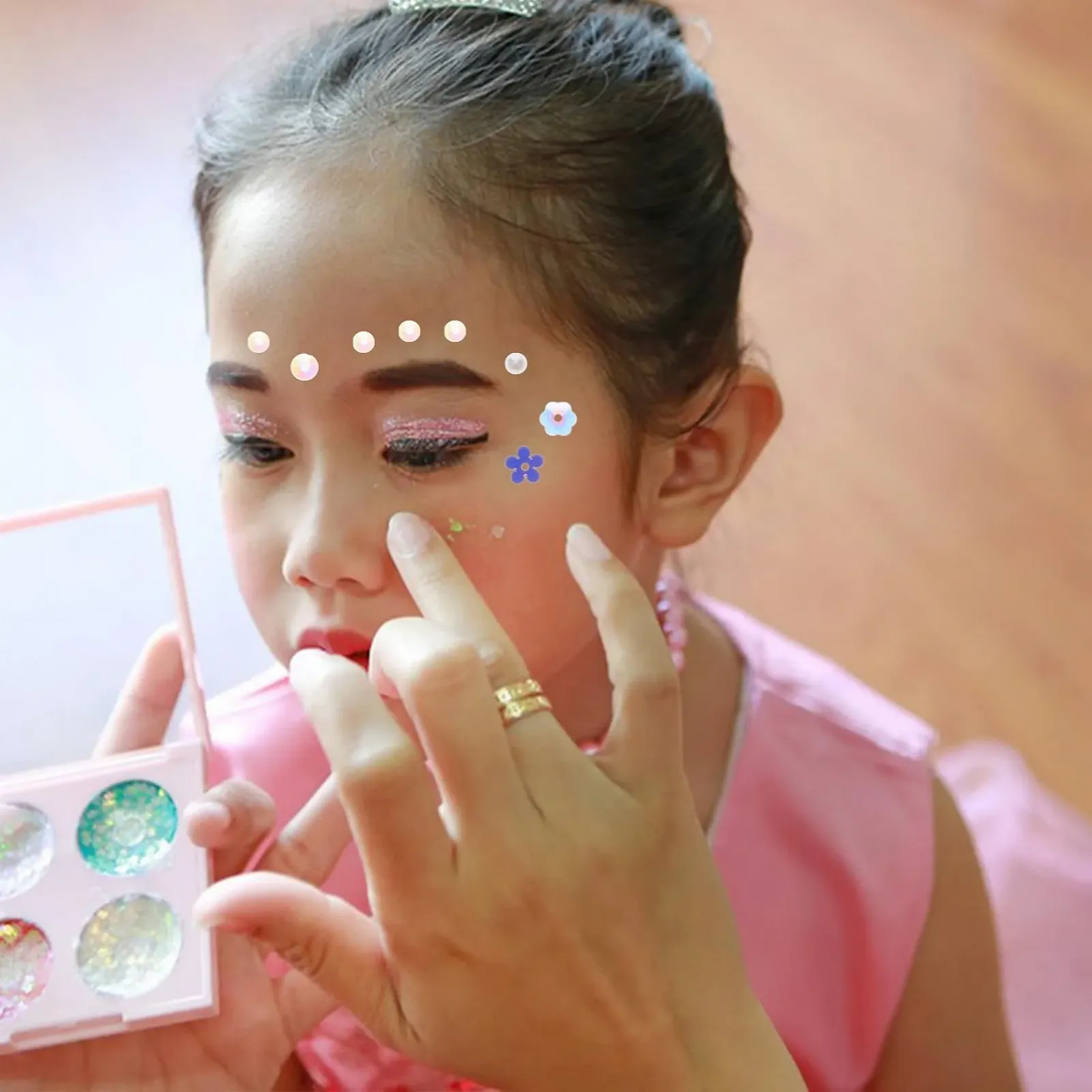 Наклейки для лица Ipetboom, 3 коробки, самоклеящиеся, в форме бабочек и русалок, для макияжа, наклейки на лицо, глаза, ногти, стразы, татуировки, фото №9