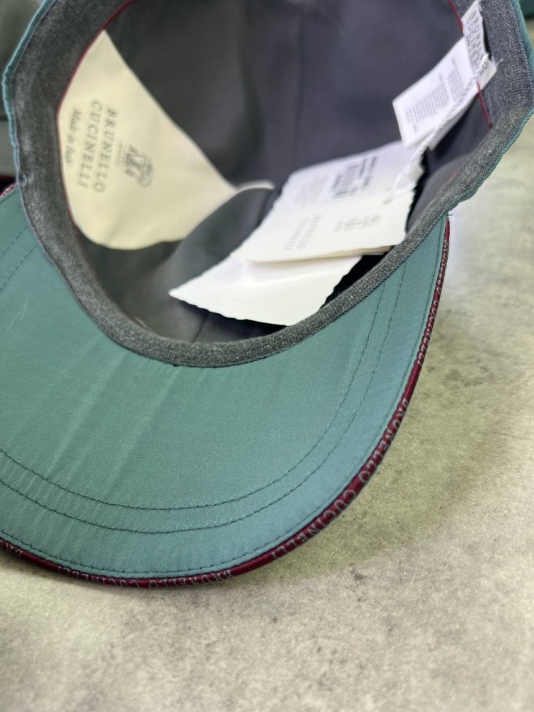 Кепка Brunello Cucinelli сіра класичне лого gu597, фото №8