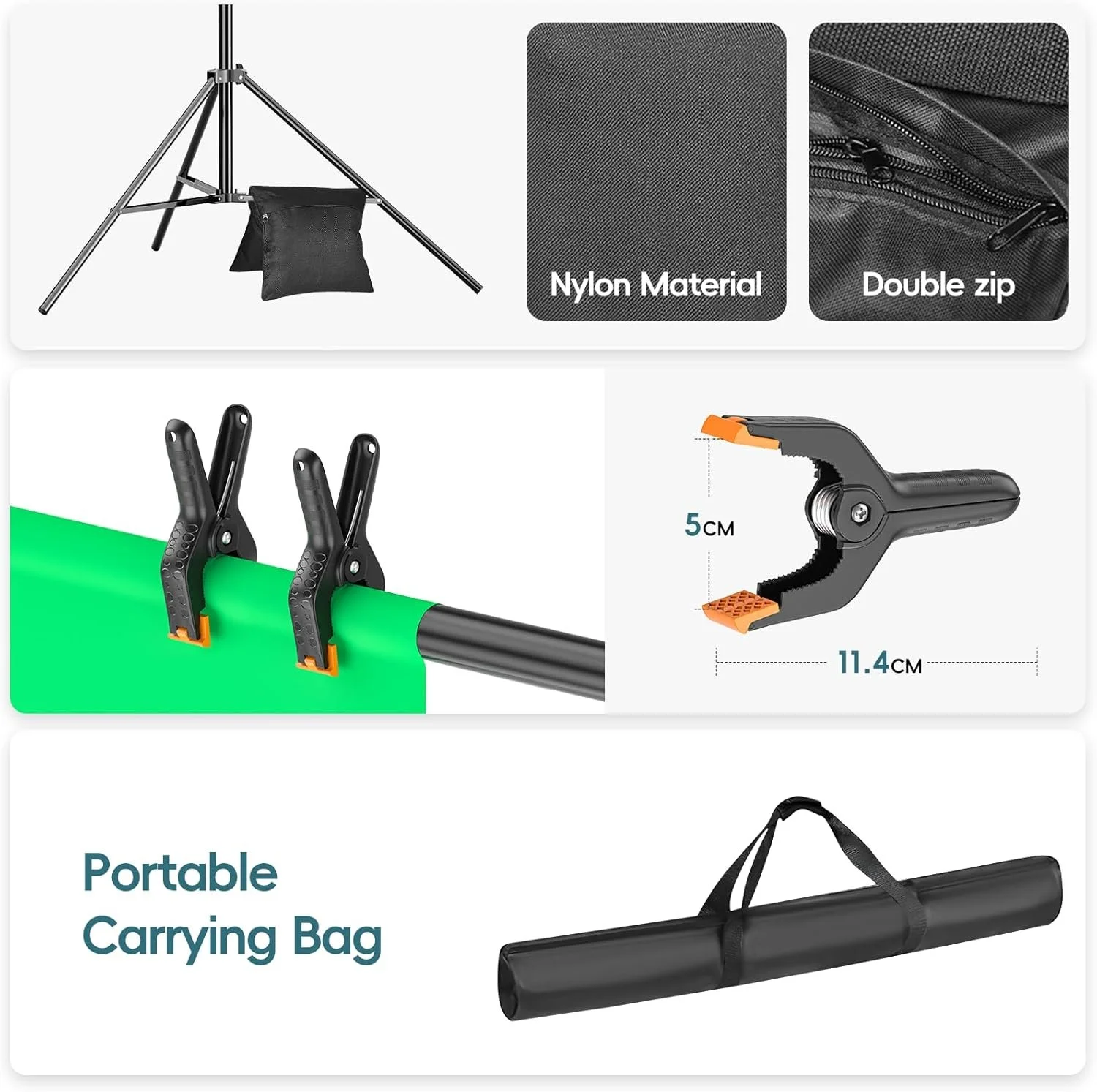 Підставка для фону Fatazoii 3x3м Чорний, фото №6 Підставка для фону Fatazoii 3x3м Чорний, фото №6