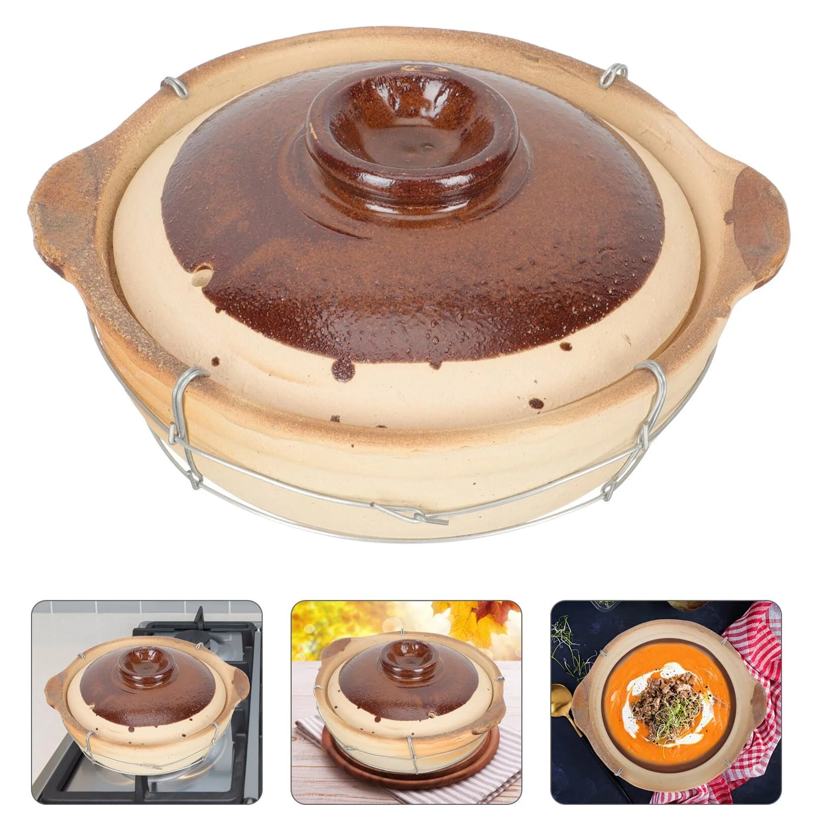 Каструля для тушкування BESPORTBLE мала з ручкою антипригарна енергоощадна, фото №5