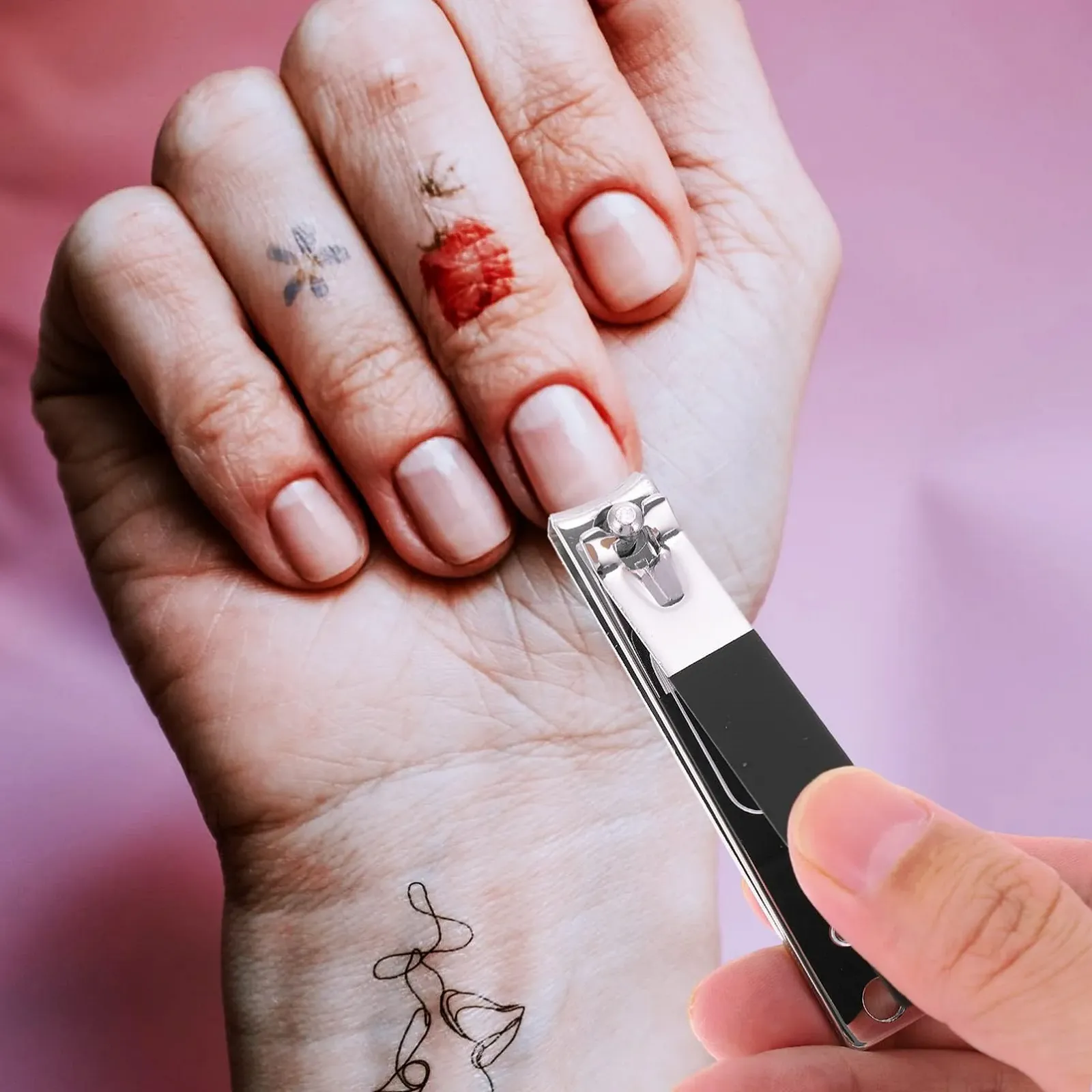 Набір для манікюру Healvian з інструментами для педикюру, з нержавіючої сталі, чорний, фото №4