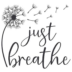 Наклейка на стіну GRAZDesign Dandelion Just Breathe 60 x 57 см Темно-сірий synthetic.ua - Фото 1