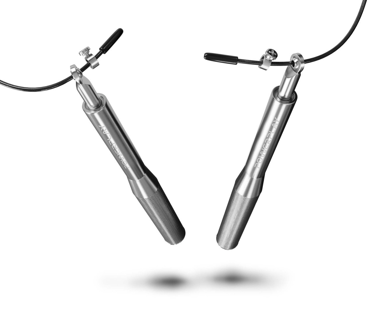 Скакалка швидкісна на підшипниках алюмінієва PowerPlay 4207 Elite Jump Rope Срібна 3m, фото №9