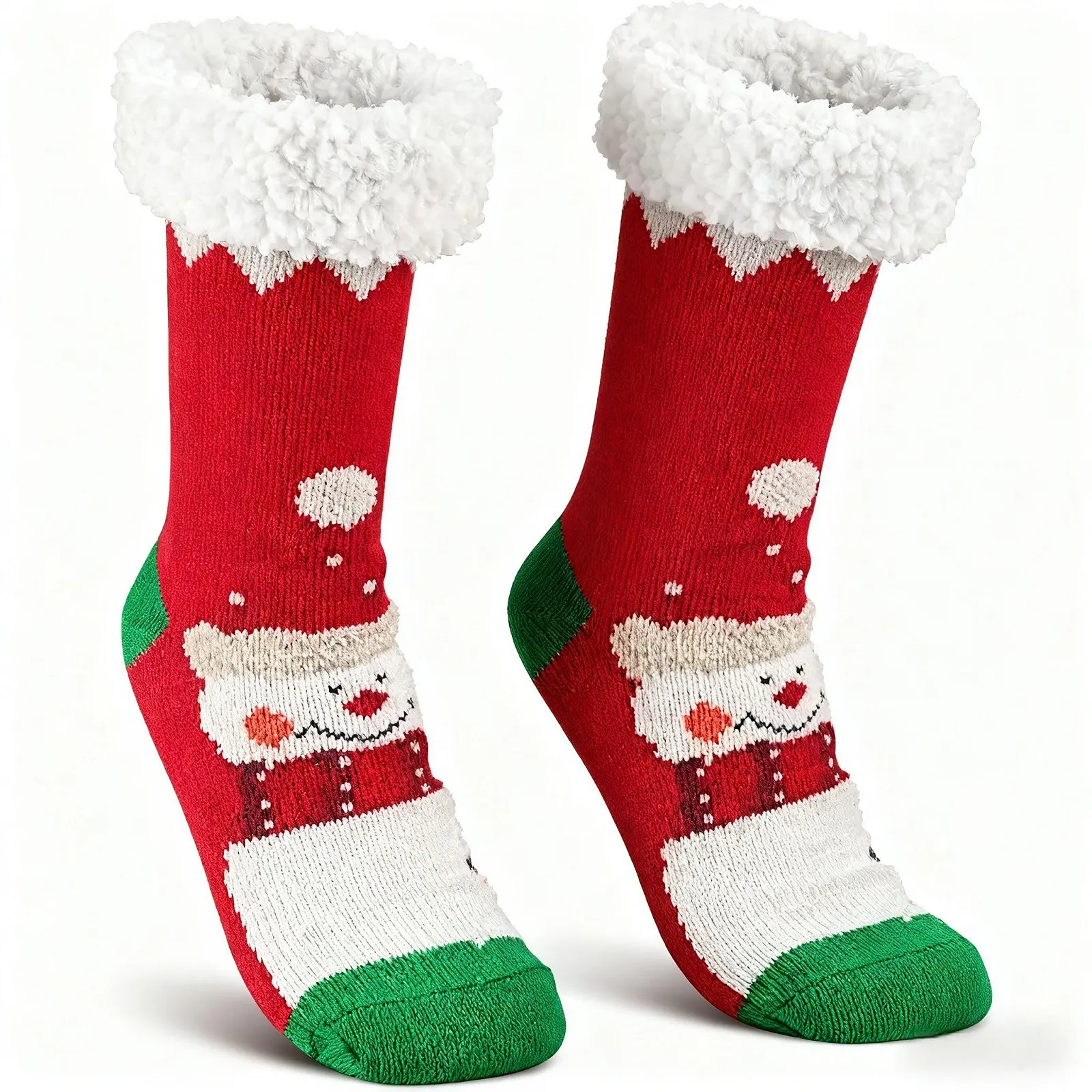 Пухнасті нековзні різдвяні шкарпетки Теплі жіночі, фото №1