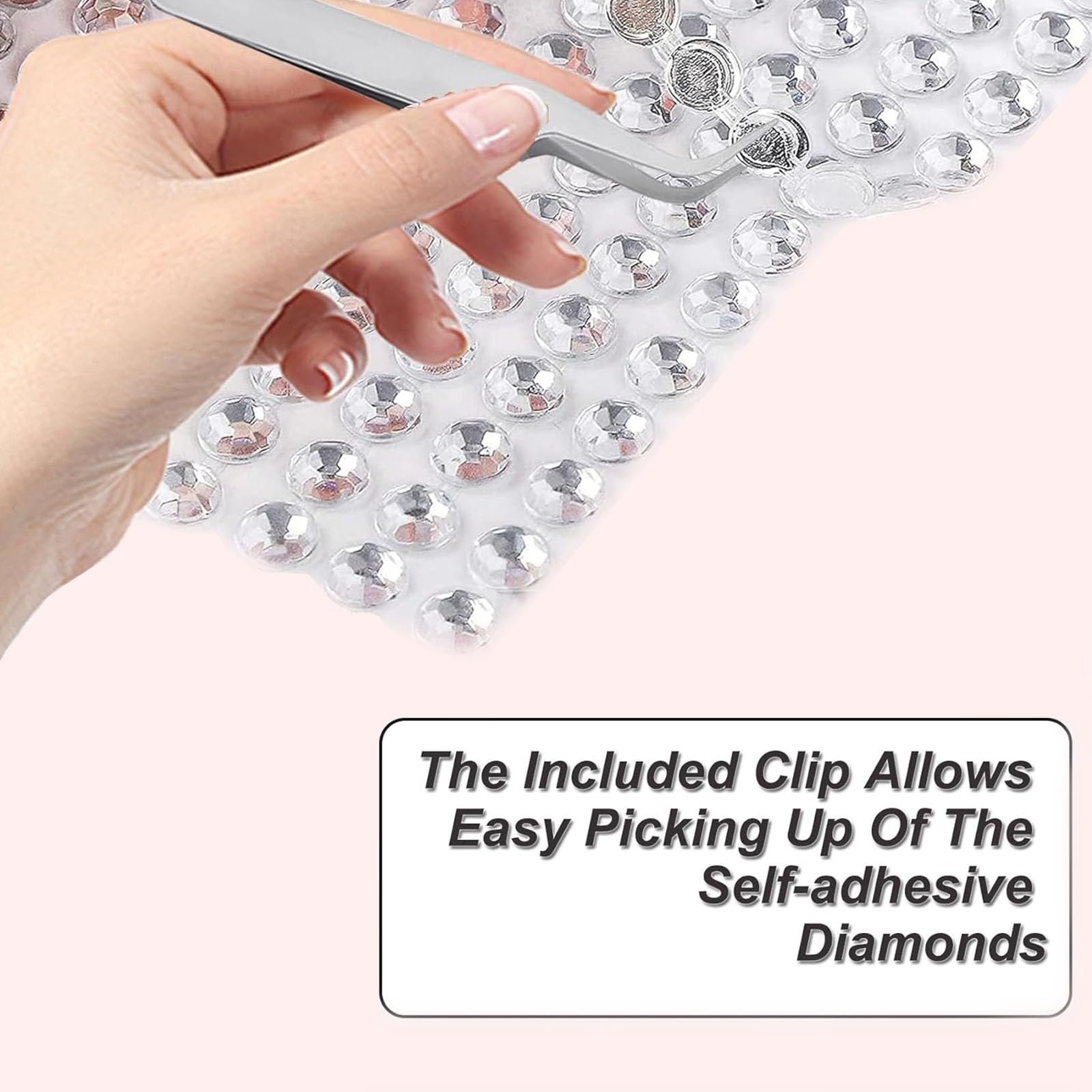 Стрази Круглі Срібні Блискітки Самоклеючі 3/4/5 мм, 770 шт, фото №5