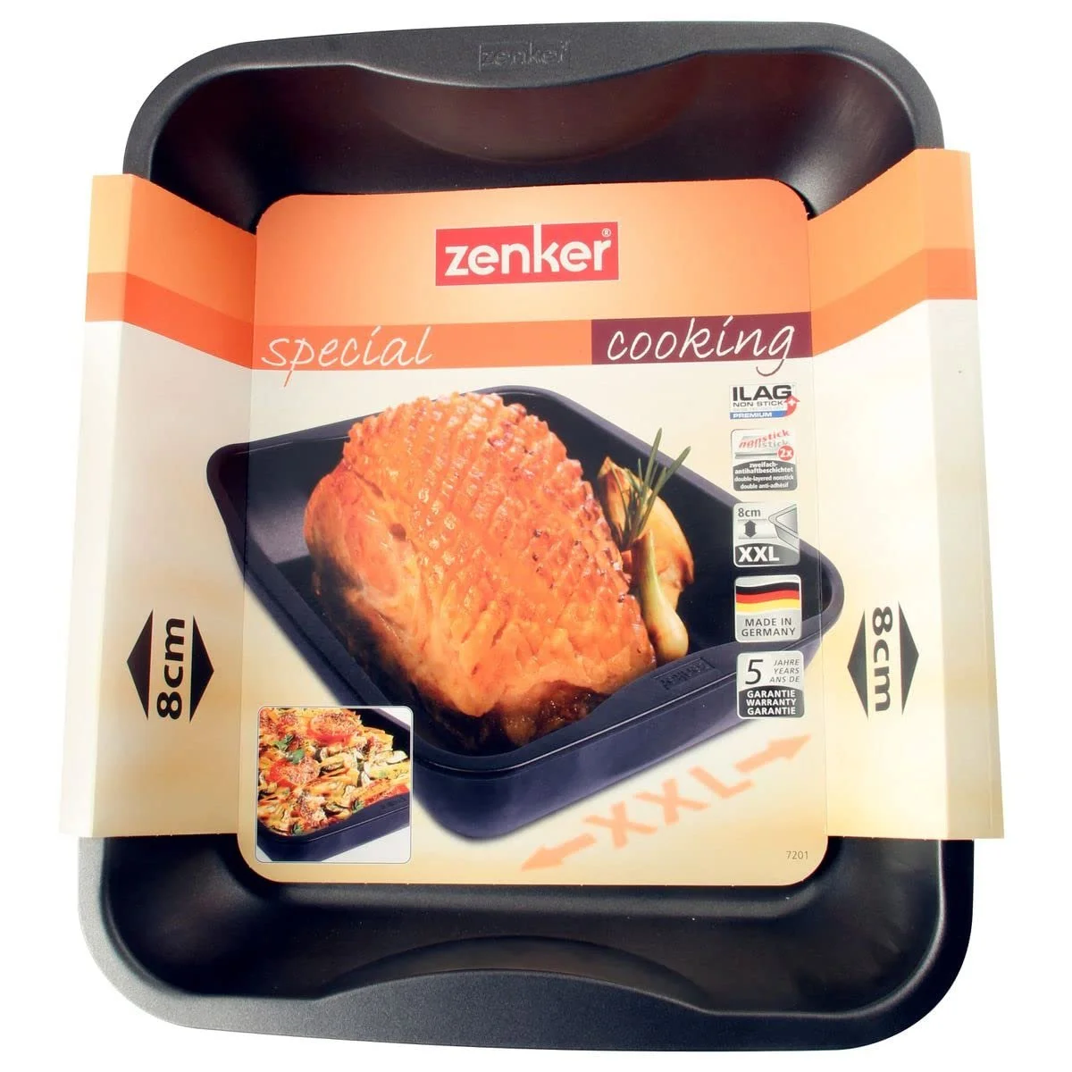 Форма для запікання Zenker 3454 XXL сталева 40 x 34 x 8 см, фото №5