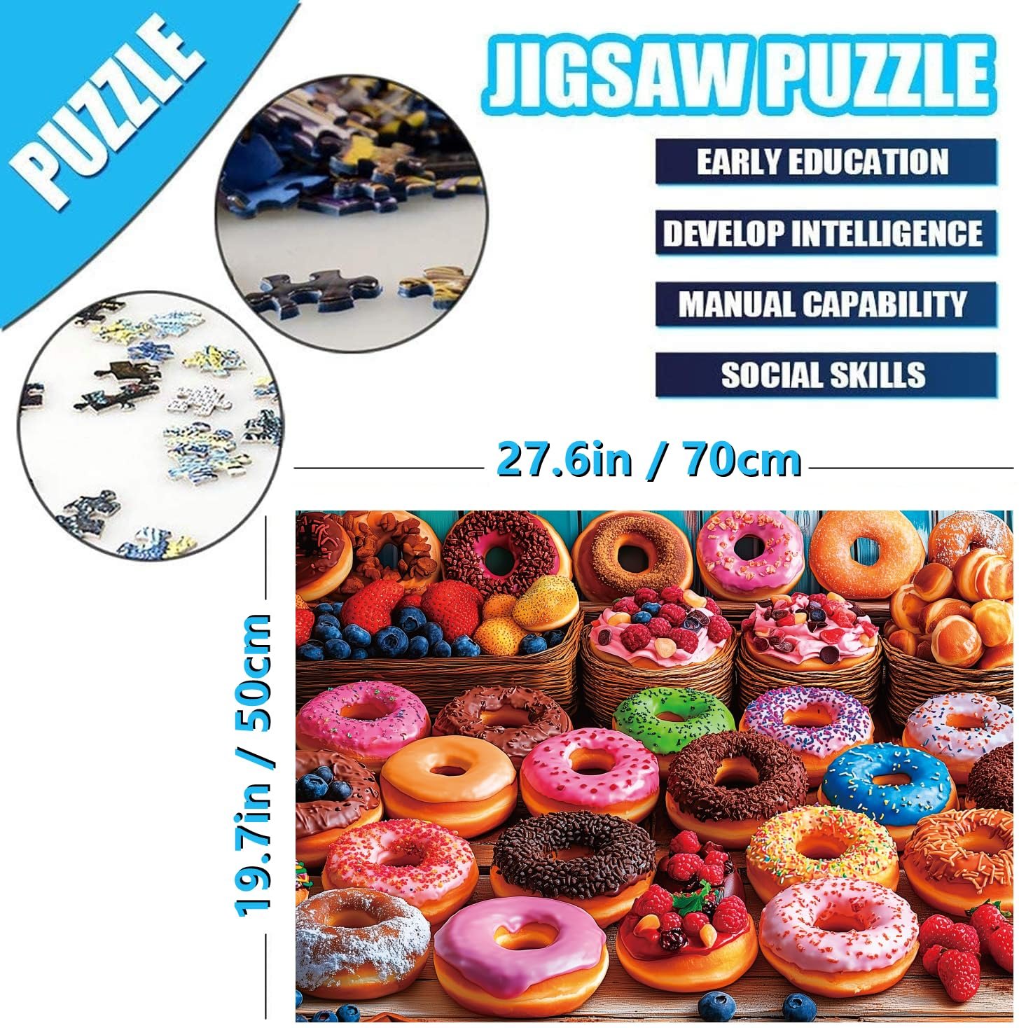 Пазл Flavour Doughnuts 1000 деталей 70 x 50 см, фото №4