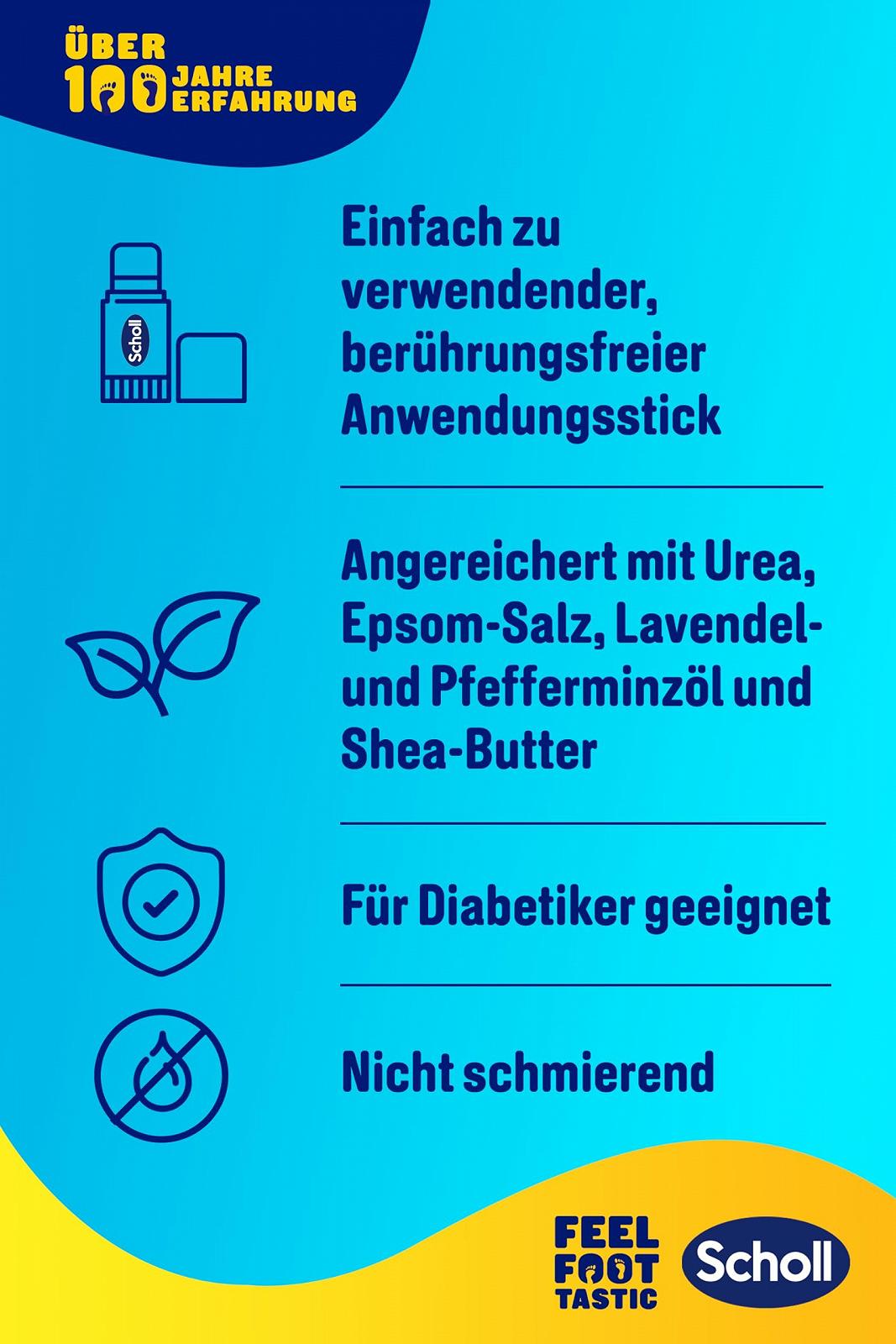 Бальзам-стик для ног Scholl Intensive Nourishing для восстановления сухих и потрескавшихся пяток 25% мочевины, английская соль и эфирные масла, фото №5