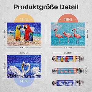 Набір пазлів MISITU Flamingo Parrot Swan 3 шт. по 150 елементів міні для дорослих synthetic.ua - Фото 1