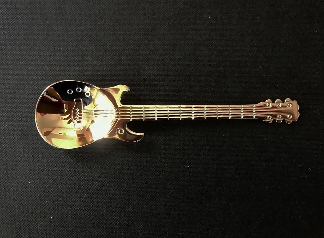 Ложка чайна AYOMI Нержавіюча сталь Форма гітари Набір з 4 штук, фото №5