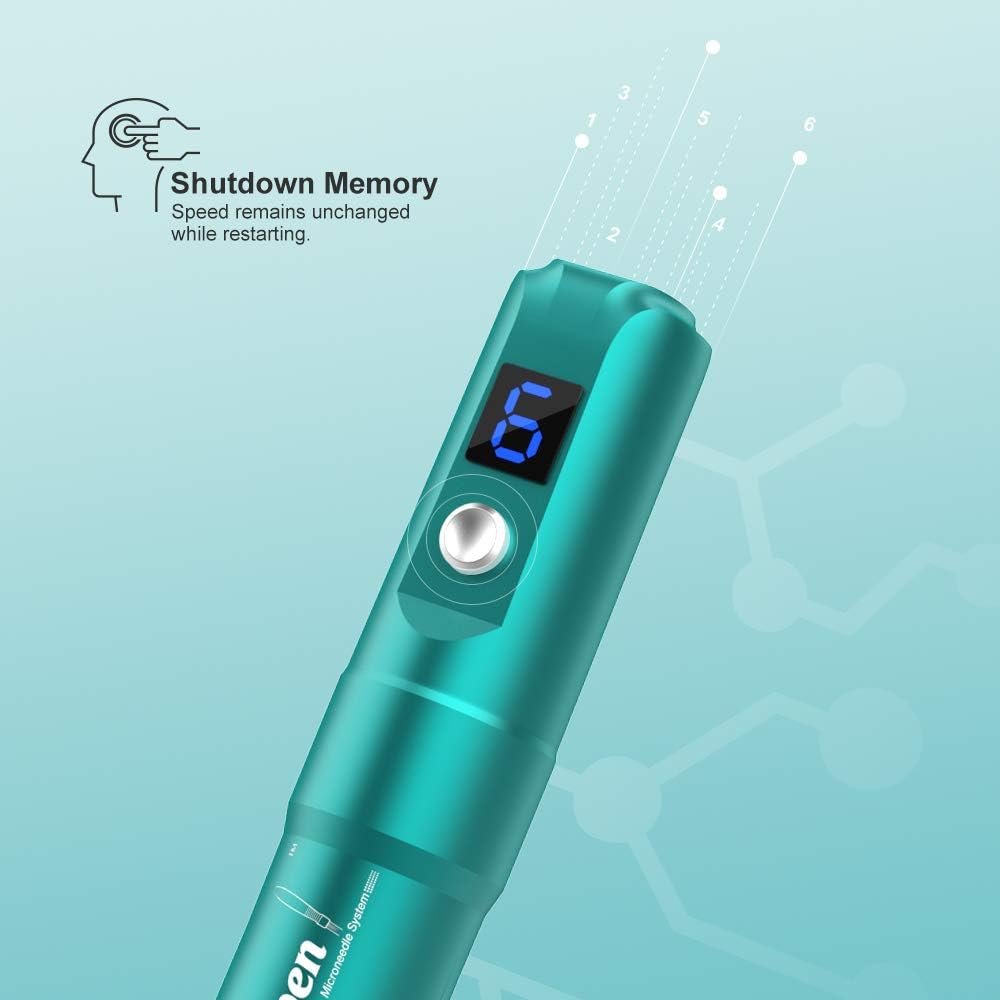 Інструмент для мікроголкової терапії Dr.pen A6S, бездротовий, електричний, 6 швидкостей, десять 16-контактних картриджів, фото №8