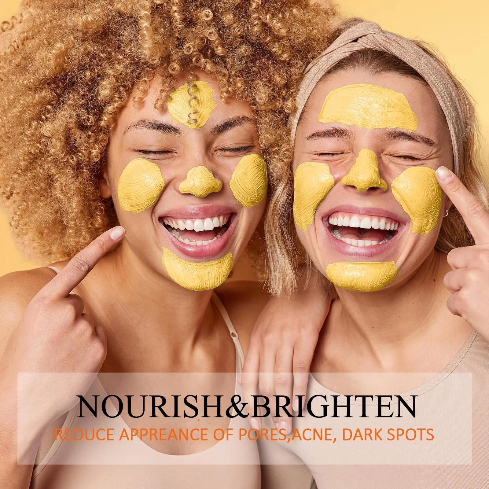 Маска Глина Вітамін C SHVYOG з глиною каоліну та куркумою для темних плям, маска для обличчя для контролю акне, фото №7