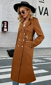 Тренч Feziakuk Женский Длинный Двубортный цена на synthetic.ua - Фото 1 Тренч Feziakuk Женский Длинный Двубортный synthetic.ua - Фото 1