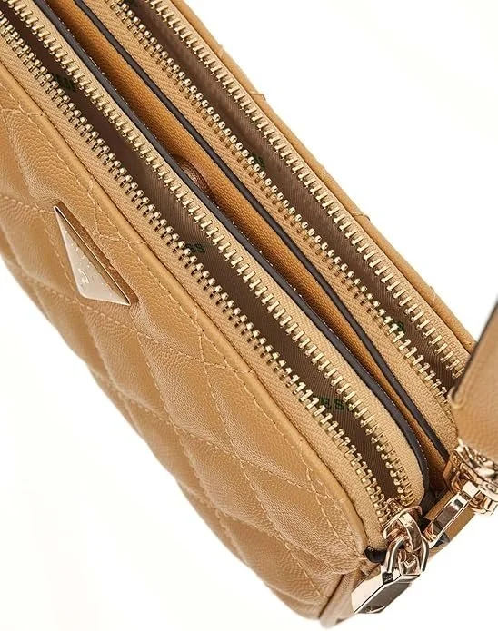 Женская сумка через плечо Guess Eco Carly Mini Бежевый, фото №3