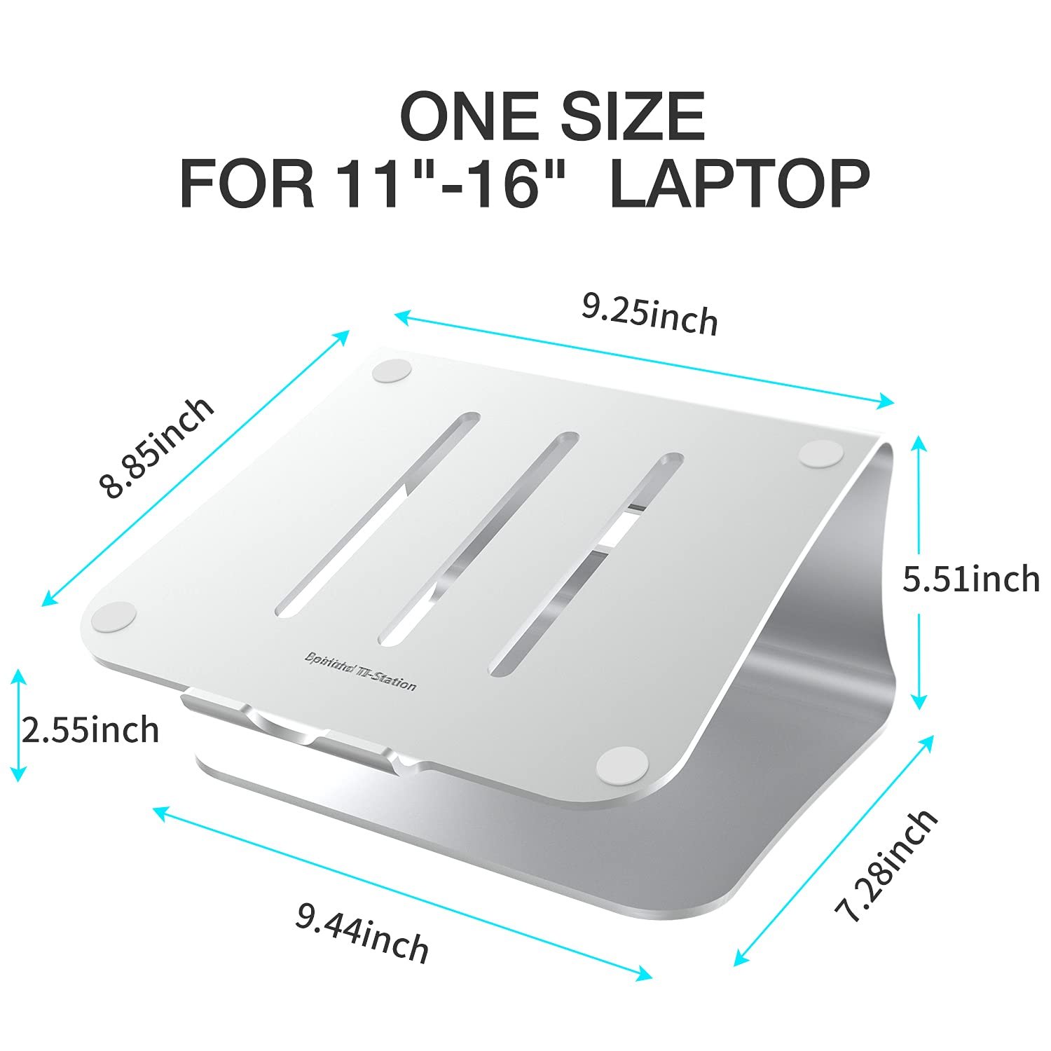 Підставка для ноутбука Apple MacBook та всіх ноутбуків Алюмінієва Срібна, фото №2 Підставка для ноутбука Apple MacBook та всіх ноутбуків Алюмінієва Срібна, фото №2