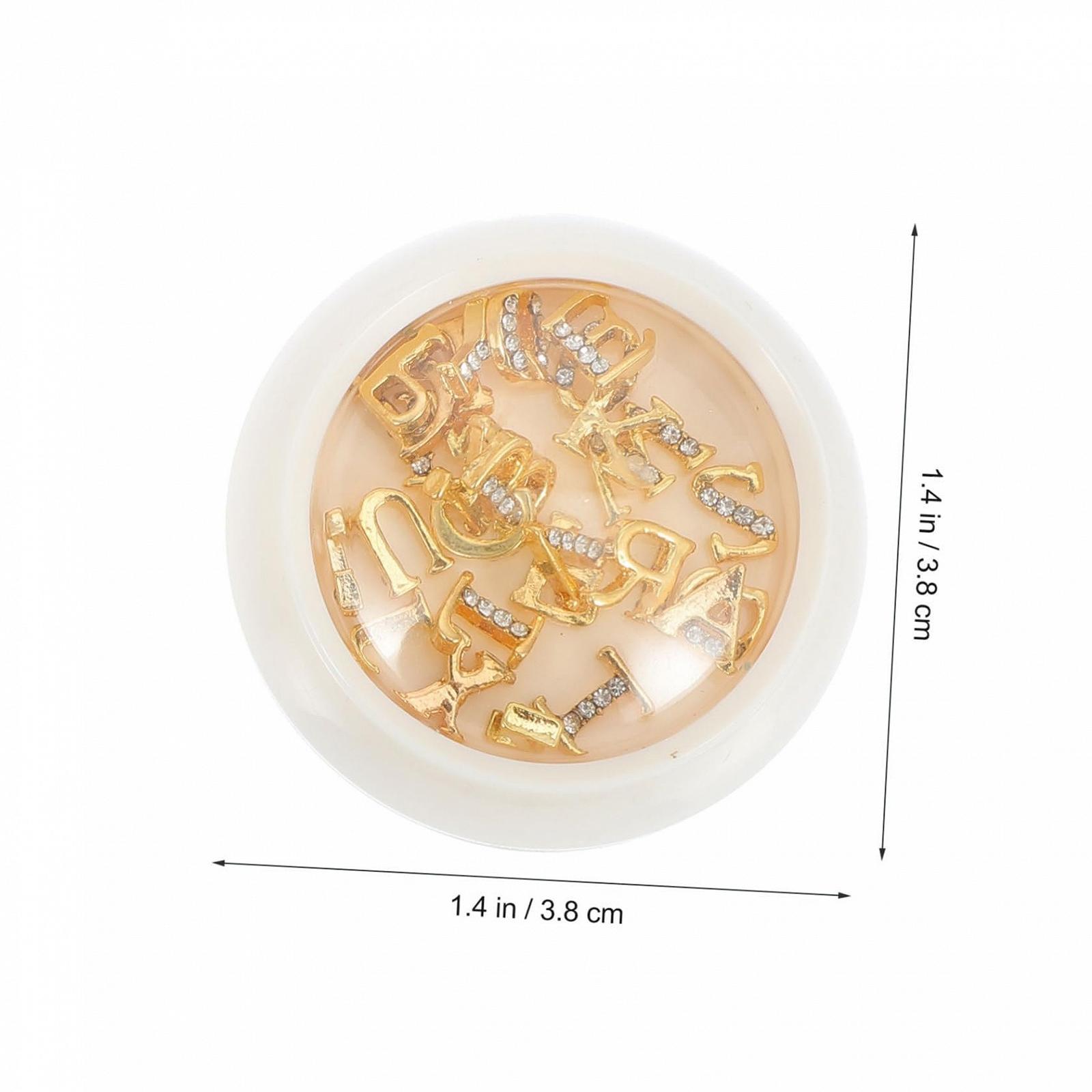 FRCOLOR 2 коробки Аксессуары для ногтей Металлическое украшение Металлические украшения для ногтей Буквенные подвески для ногтей Хрустальное украшение для скрапбукинга 3D Стразы для маникюра, фото №6